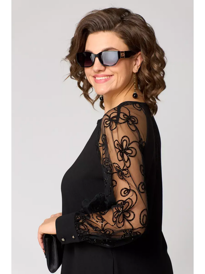 Women's Dress | Elegant Dress with Lace Sleeves