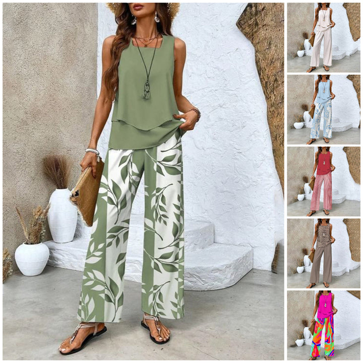 Ratchel | Stylish Women's Set with Printed Top and Matching Pants