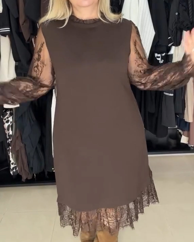 Elegant women's dress | with lace and slit