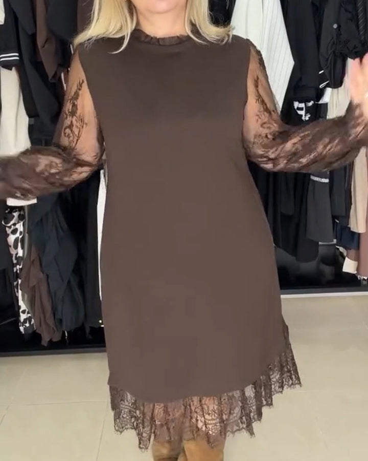 Elegant women's dress | with lace and slit