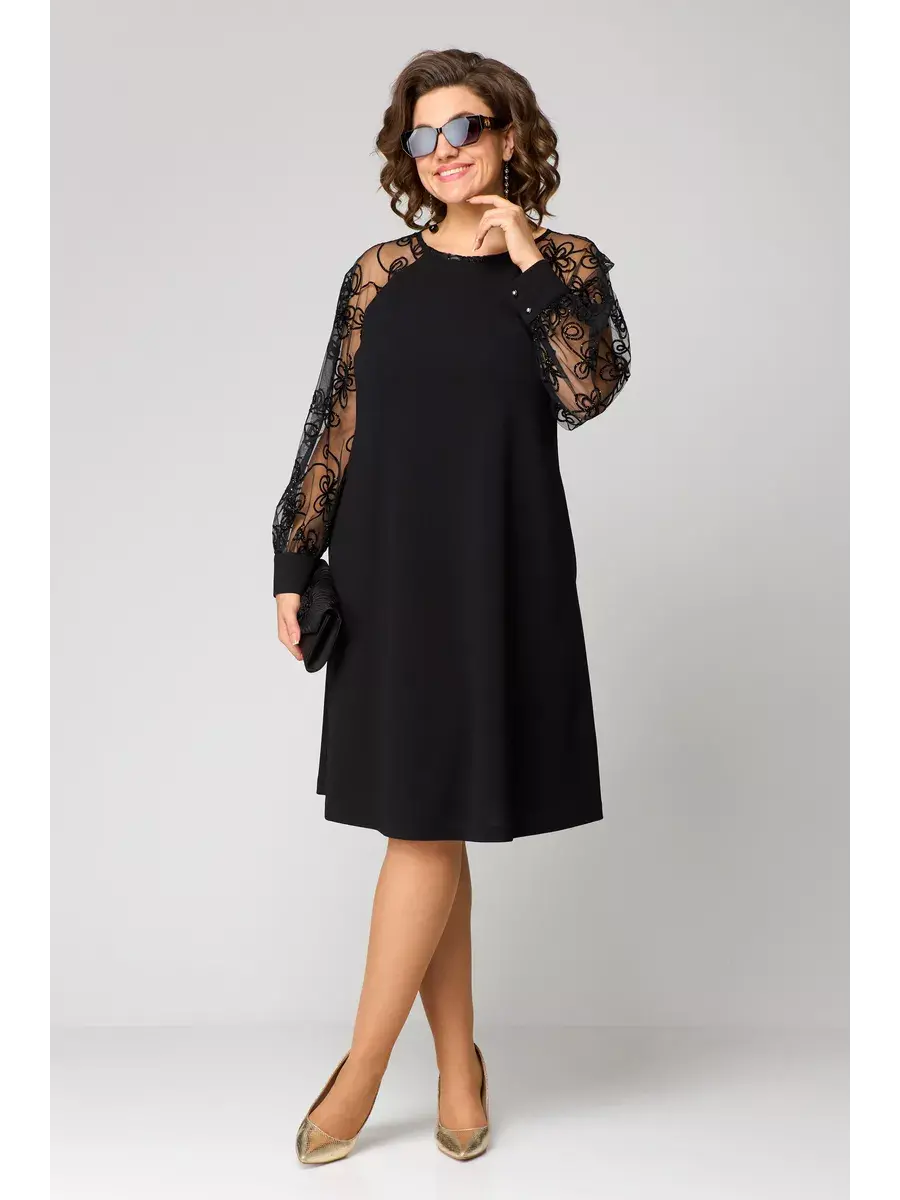 Women's Dress | Elegant Dress with Lace Sleeves