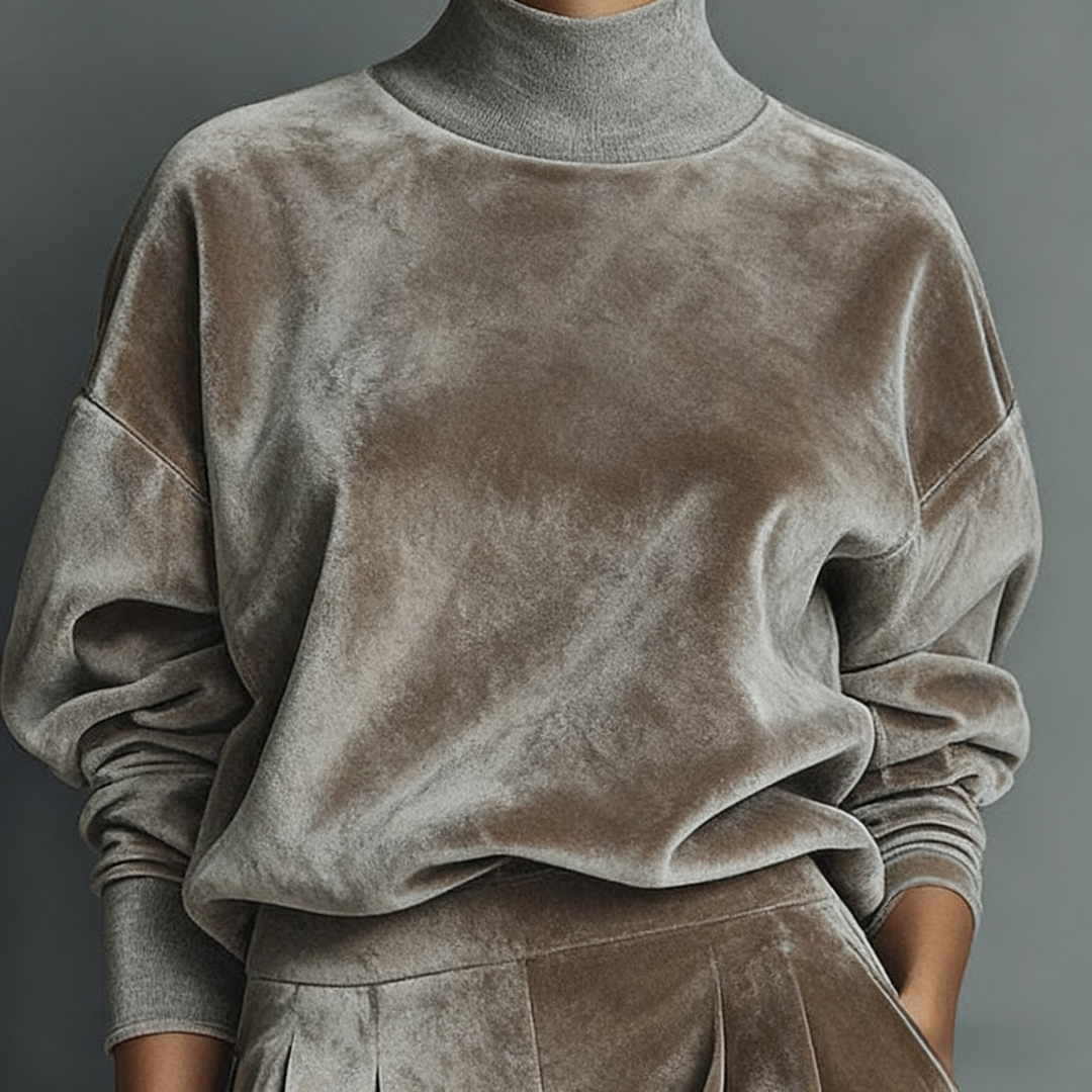Women's Sporty Casuals for Fall and Winter Made from Warm Velvet Material