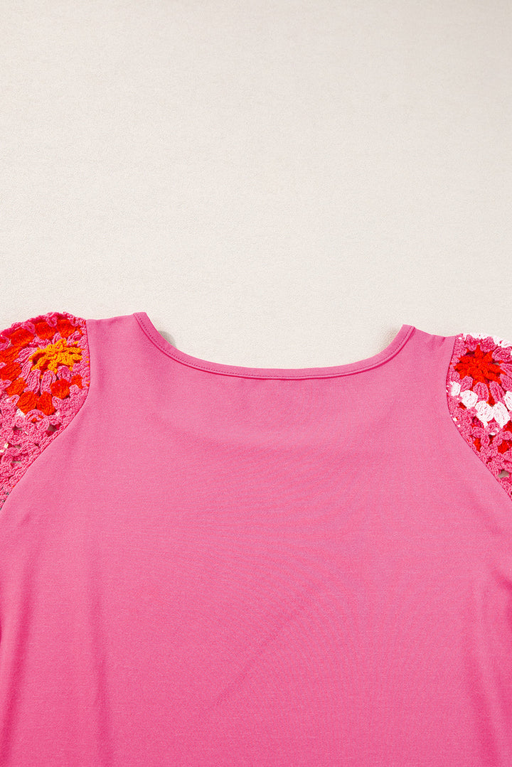 Meribeth | Crochet Top with Floral Pattern