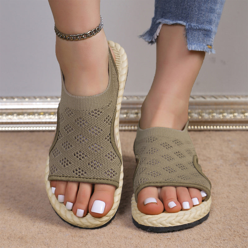 Women’s Breathable Knit Open-Toe Comfort Sandals