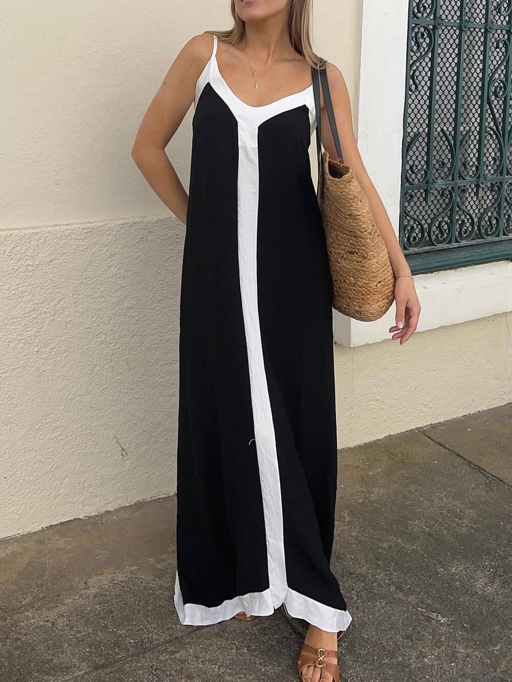 Nancy | Island Style Lavechic Colorblock Midi Dress