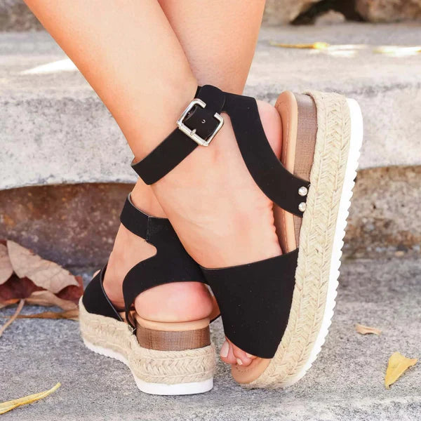Women’s Platform Sandals with Ankle Strap