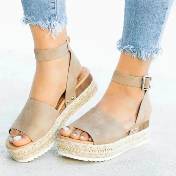 Women’s Platform Sandals with Ankle Strap