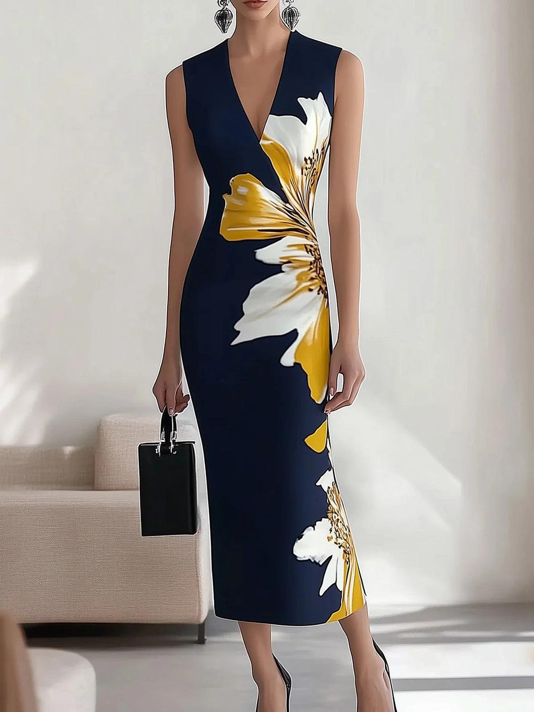 Lily | Glam Elegant Workplace Festival Midi Dress