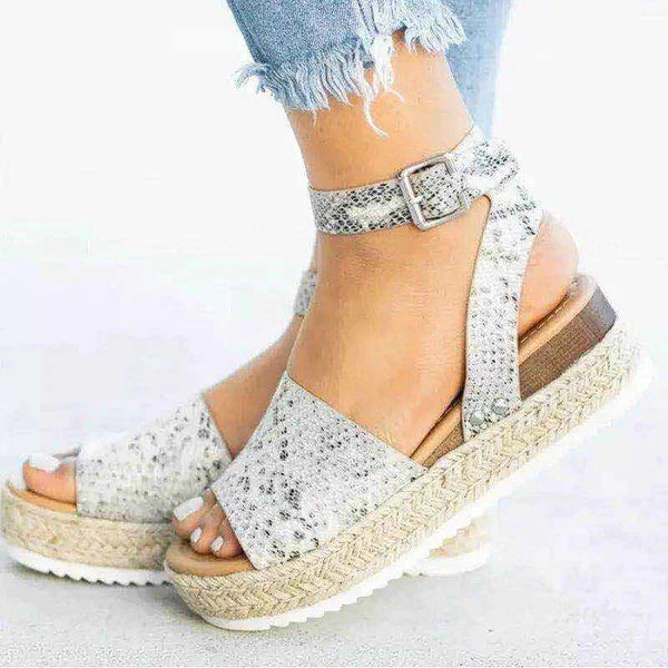 Women’s Platform Espadrille Sandals with Ankle Strap