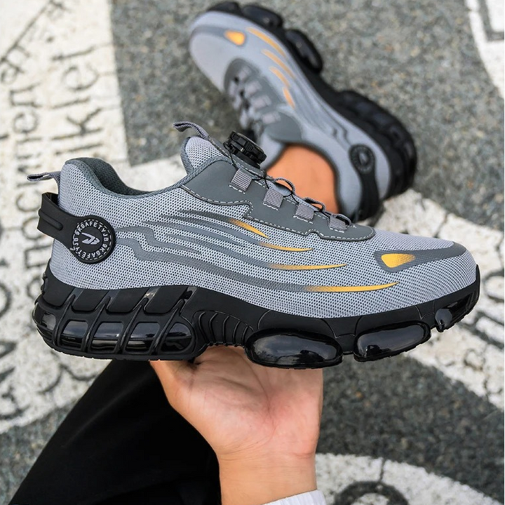 Safety Shoes with Thick Sole and Sporty Mesh Look