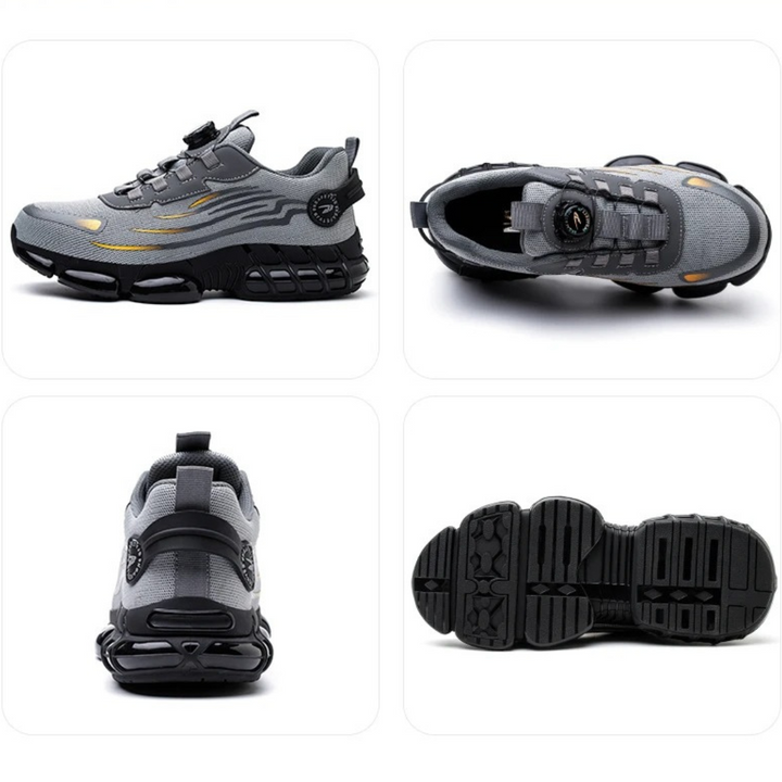 Safety Shoes with Thick Sole and Sporty Mesh Look