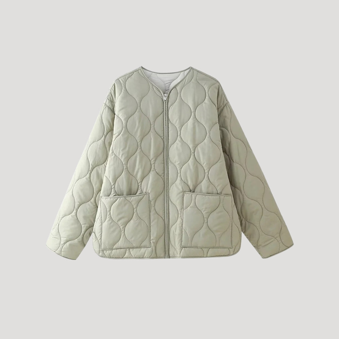 Women's Quilted Jacket | Lightweight Short Jacket with Pockets