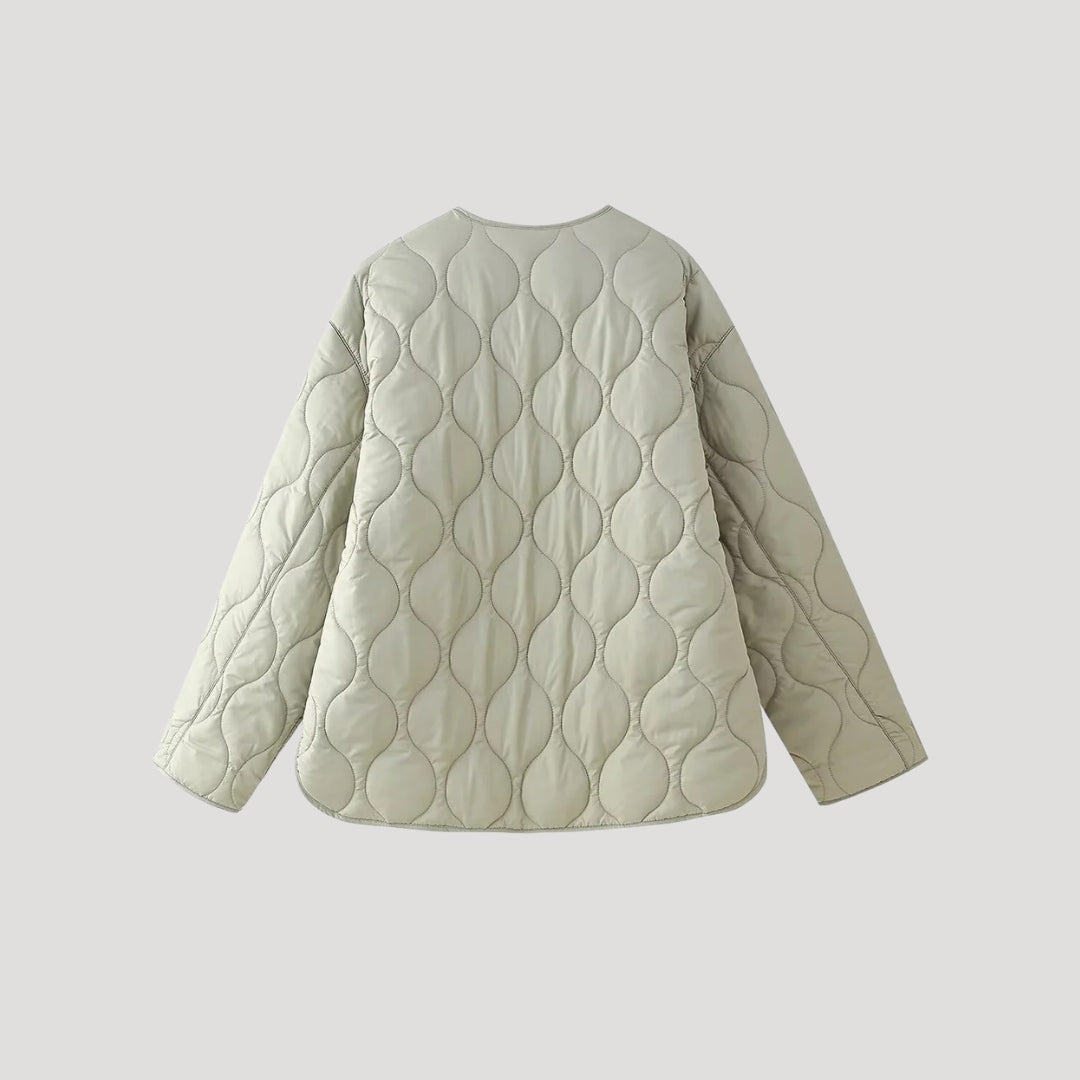 Women's Quilted Jacket | Lightweight Short Jacket with Pockets