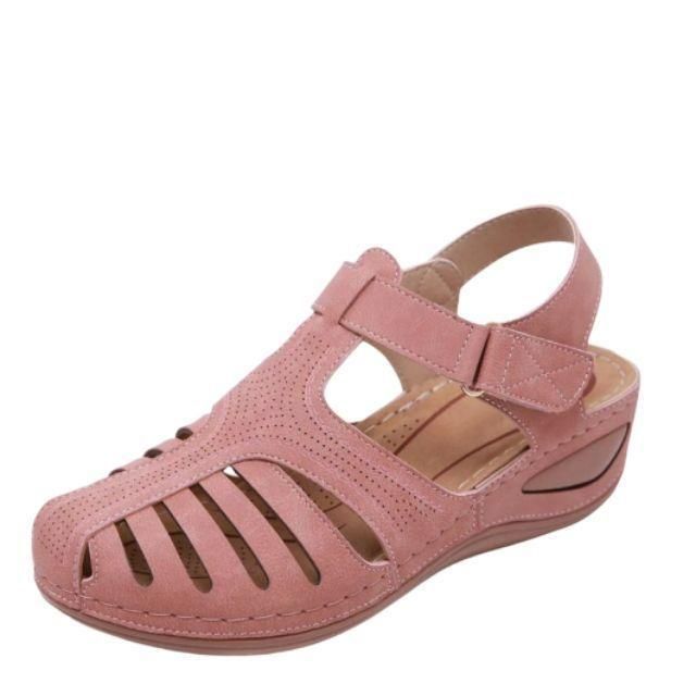 Women’s Comfort Sandals with Cut-Out Design and Adjustable Strap
