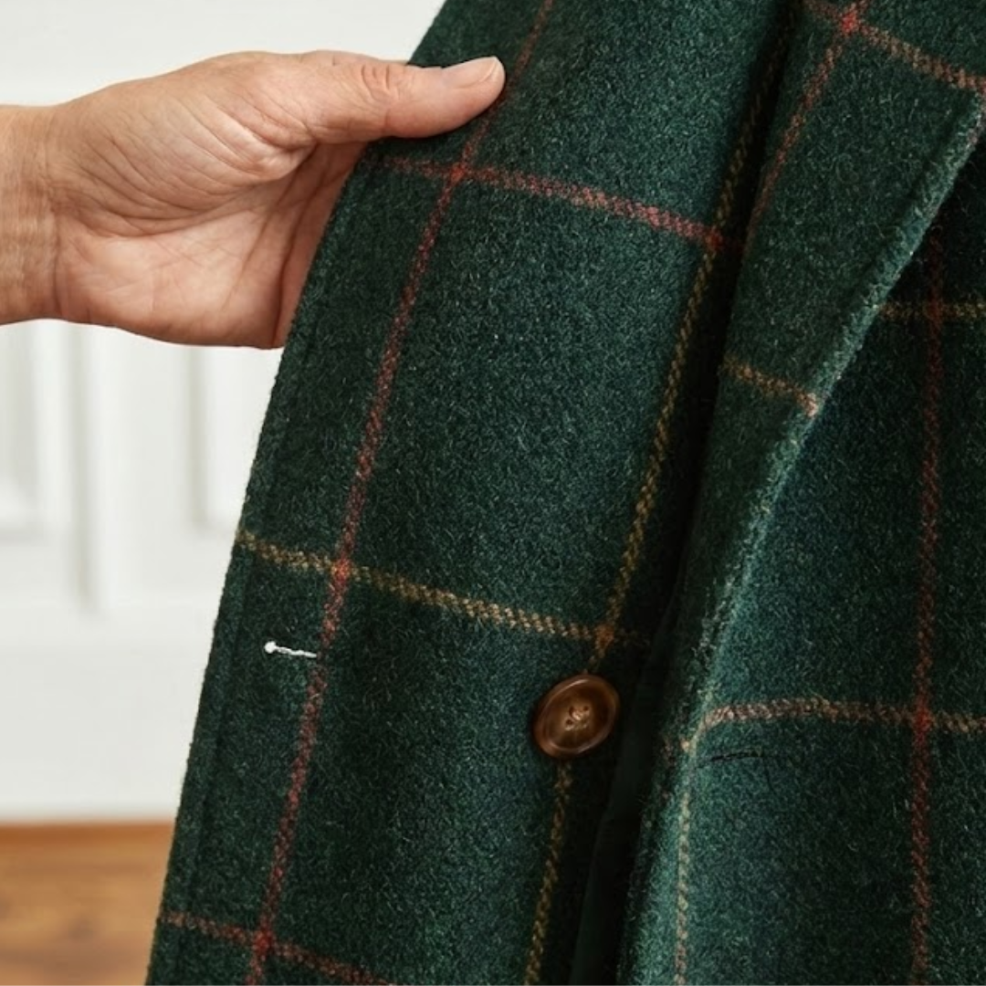 Women's plaid coat in a classic cut