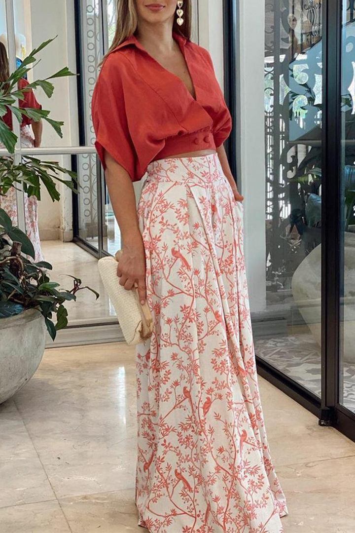 Women’s Elegant Wrap Style Midi Dress