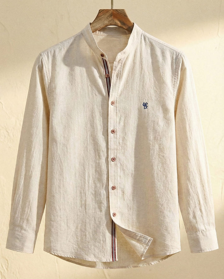 LAURENT MONACO | ELEGANT MAO COLLAR SHIRT FOR MEN