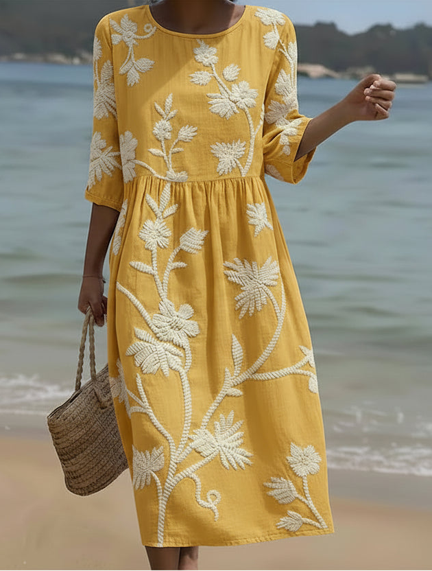 Yassy - Elegant Floral Dress