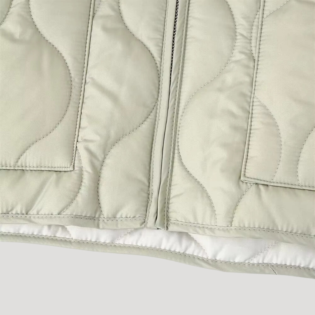 Women's Quilted Jacket | Lightweight Short Jacket with Pockets