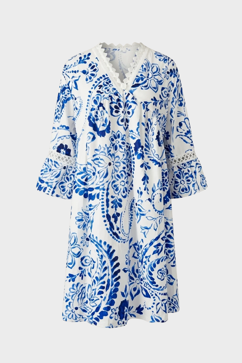 Emily | Women's Boho Floral V Neck Mini Dress