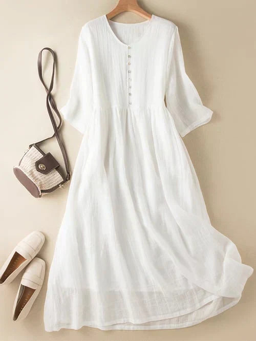 Women’s Elegant Button-Front Maxi Dress