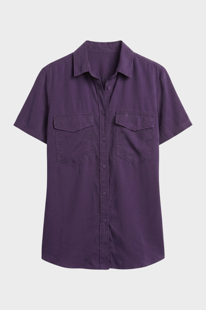 Morgan | Women’s Short Sleeve Button Up Casual Shirt