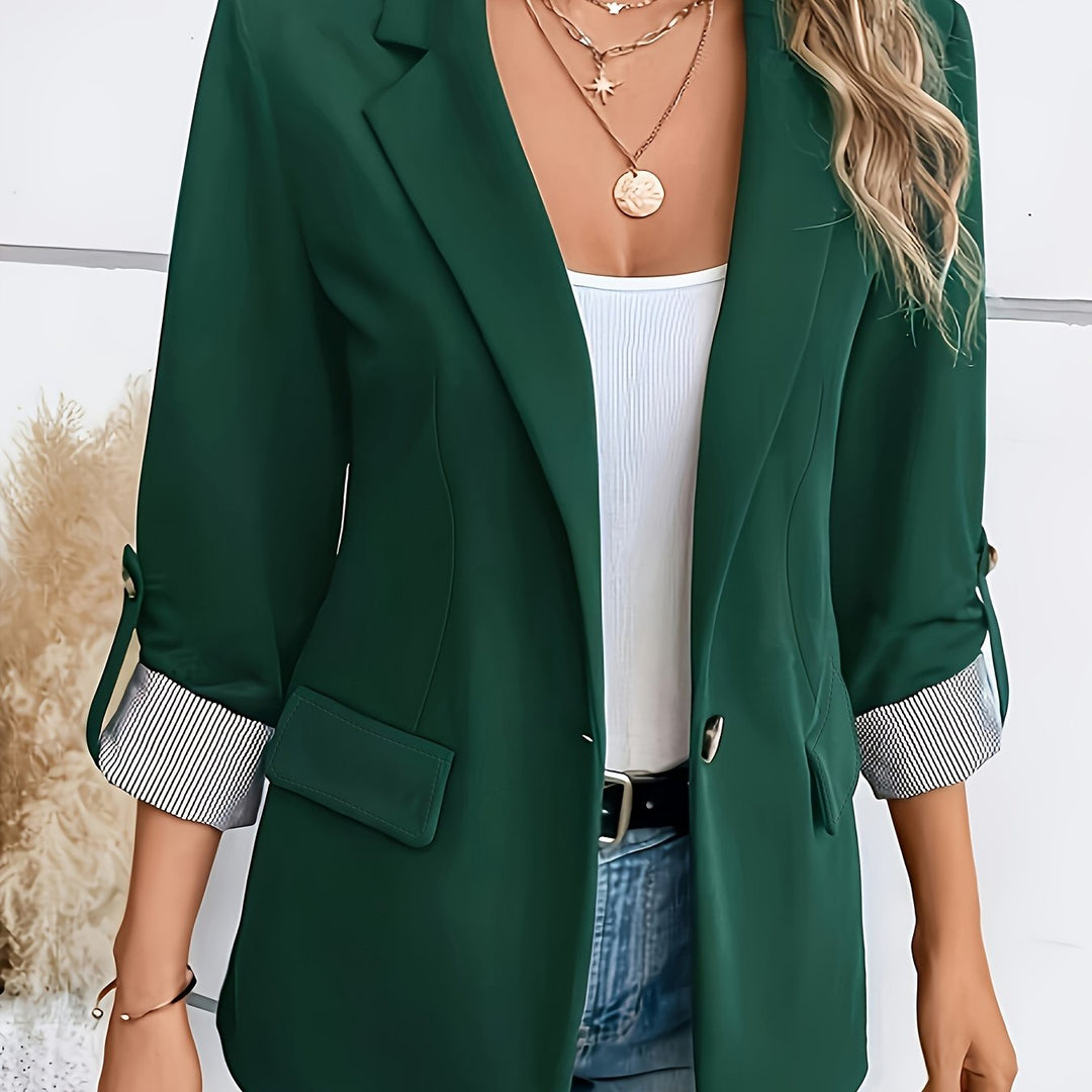 Women’s Casual Roll-Sleeve Blazer