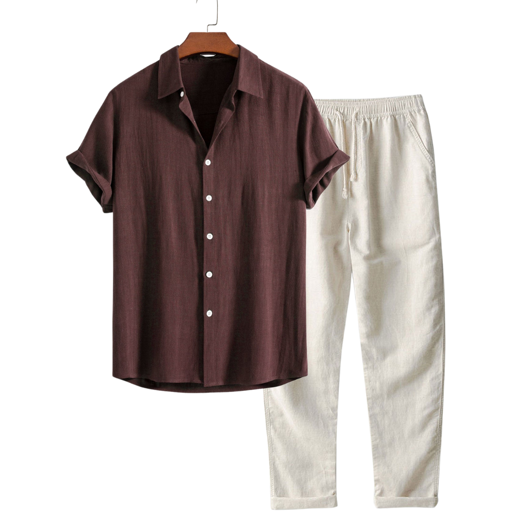 Men’s Summer Set – Lightweight Shirt & Relaxed Pants