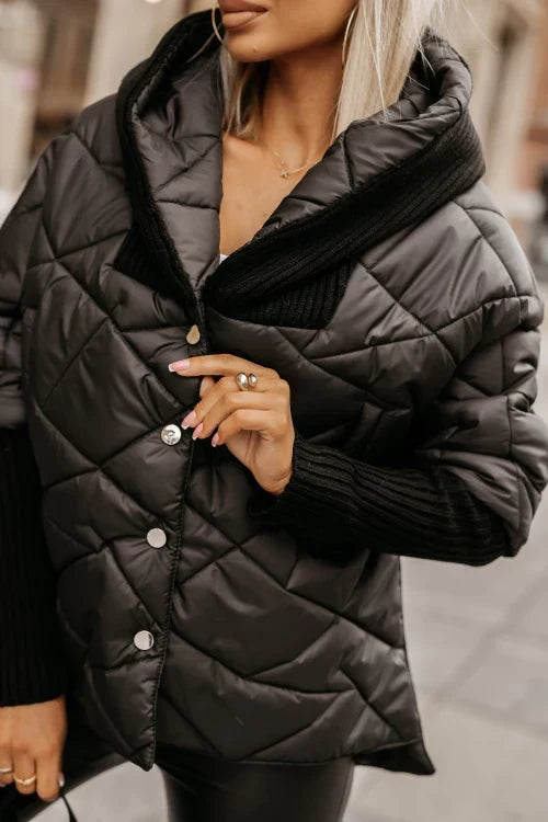 Women's Quilted Vest | Buttoned with a High Collar
