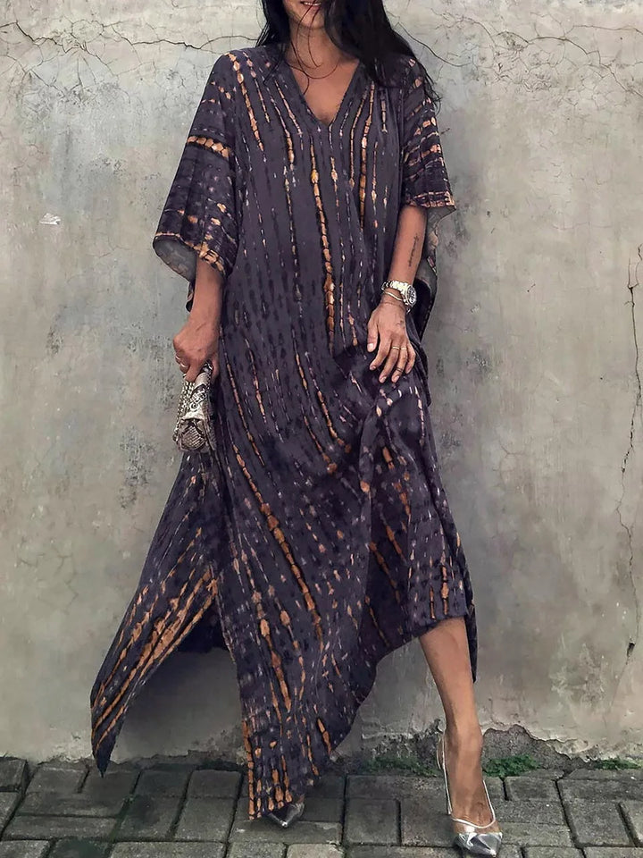 Women’s Caftan Printed Flowing Relaxed Fit Summer Maxi Dress