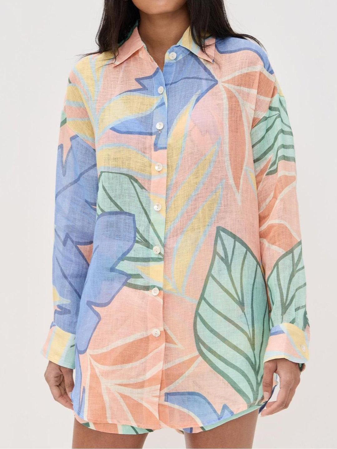Amandine | Tropical Leaf Printed Set