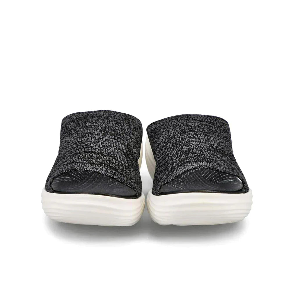 Women’s Slip-On Wedge Sandals with Stretch Knit Upper