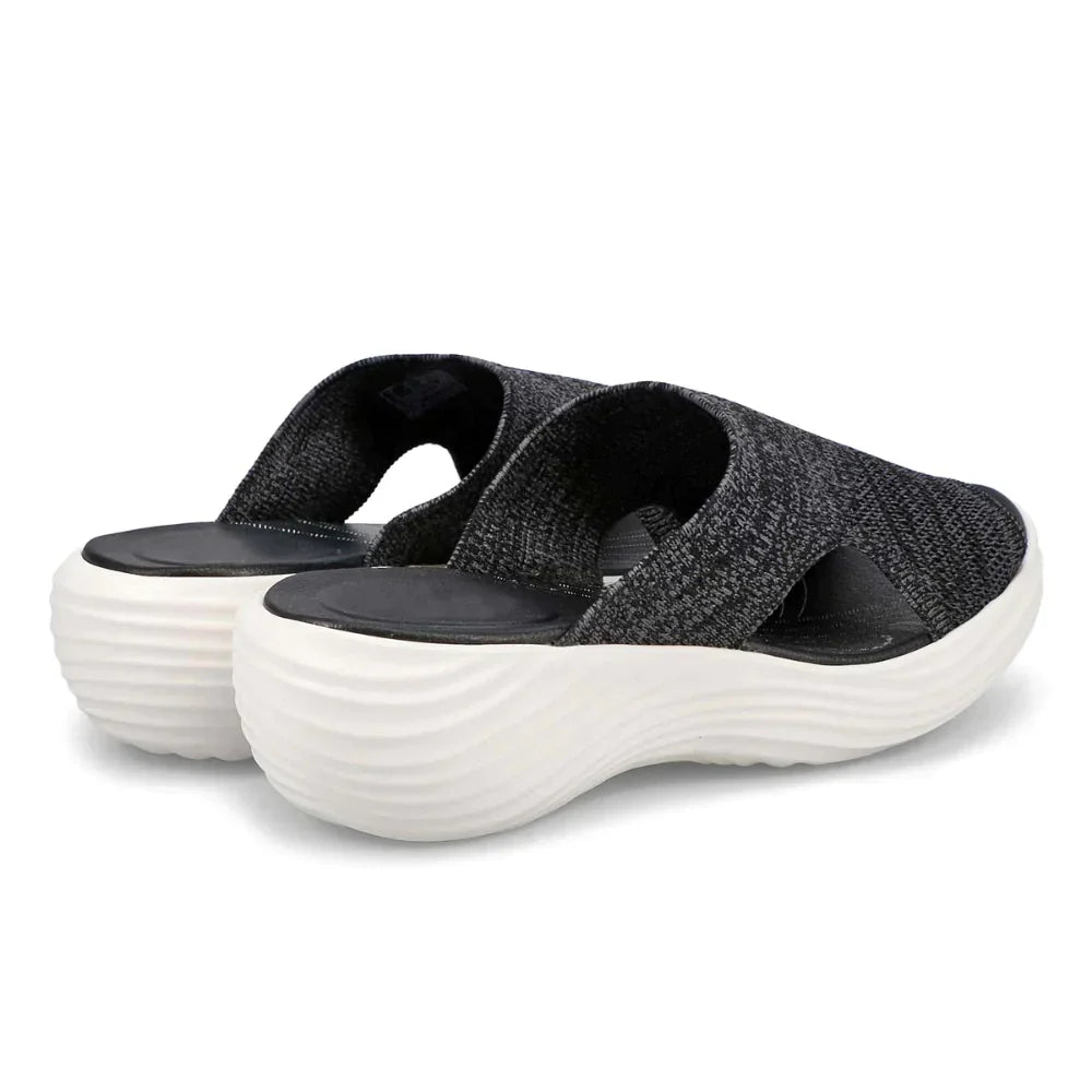 Women’s Slip-On Wedge Sandals with Stretch Knit Upper