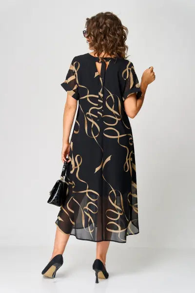 Milena | Feminine Chiffon Dress for Curvy Women