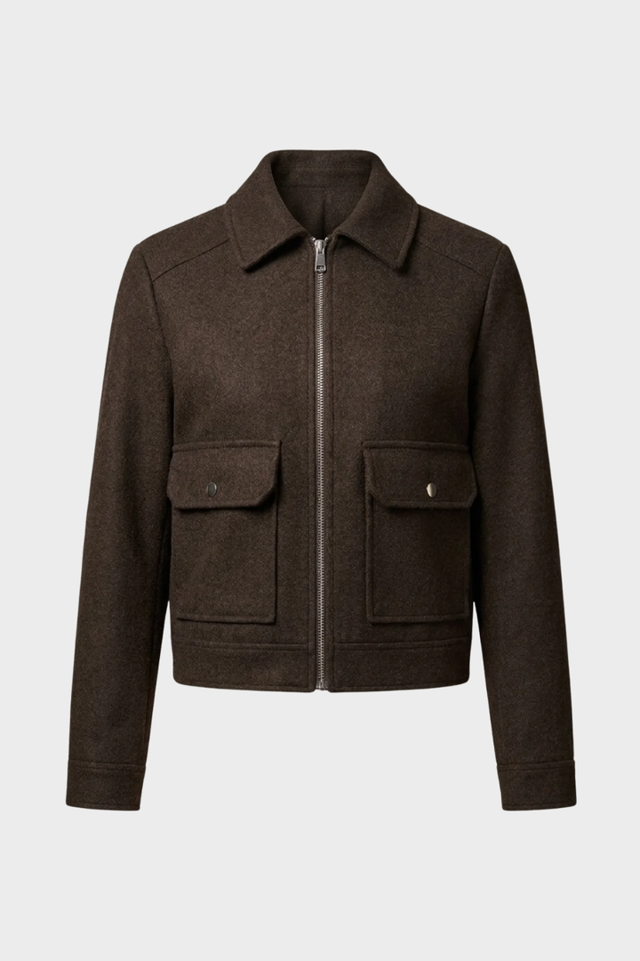 Blair | Women's Cropped Zip Up Bomber Jacket