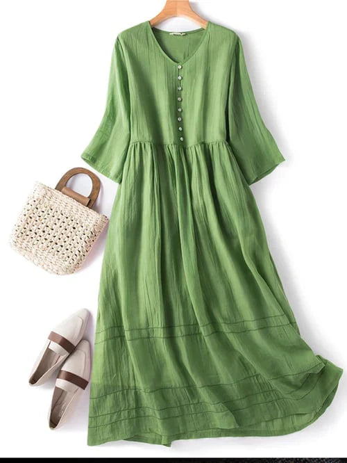 Women’s Elegant Button-Front Maxi Dress