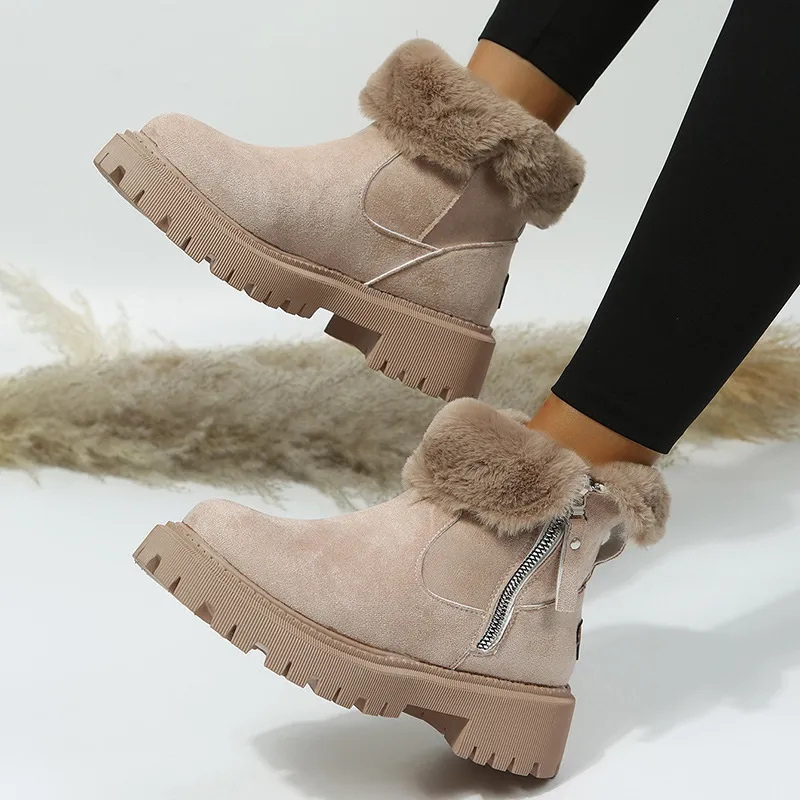Elvary | Soft Winter Boots with Zipper