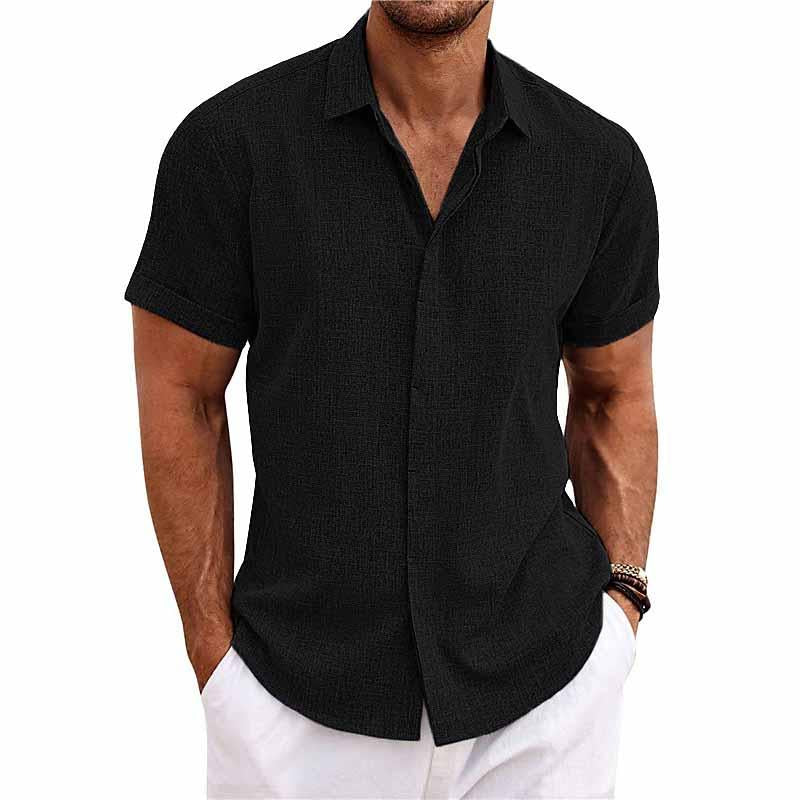 Men’s Short Sleeve Button-Up Casual Shirt