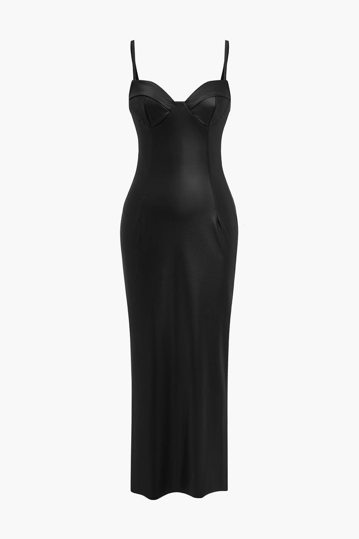 Sophia | Seductive Leather Maxi Dress – Sexy & Elegant