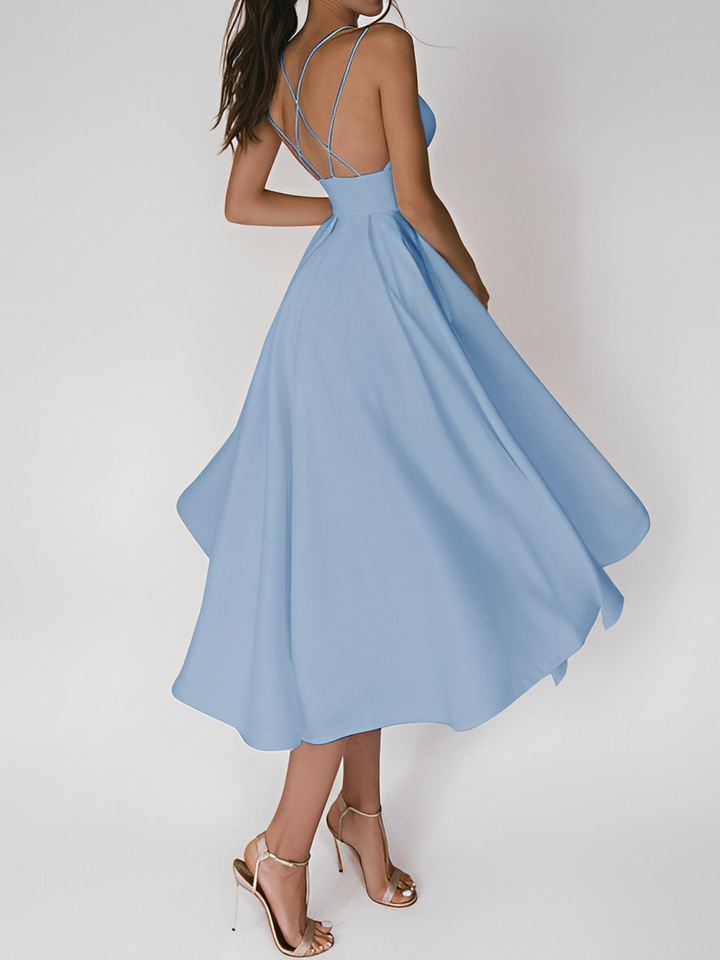Women’s Elegant Strappy Back Midi Dress