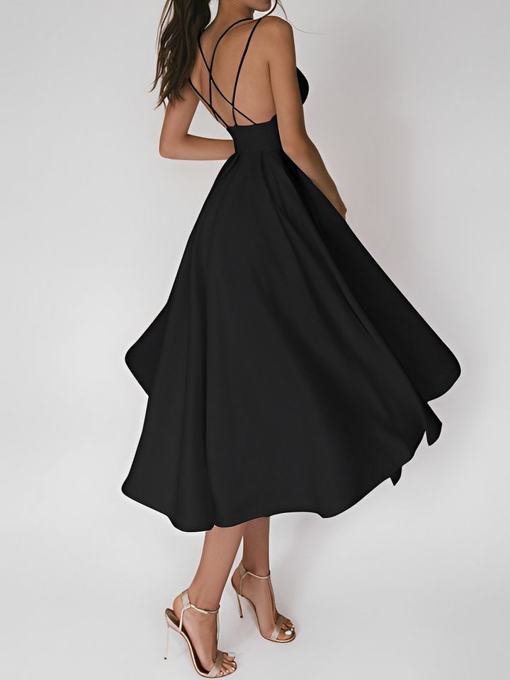 Women’s Elegant Strappy Back Midi Dress