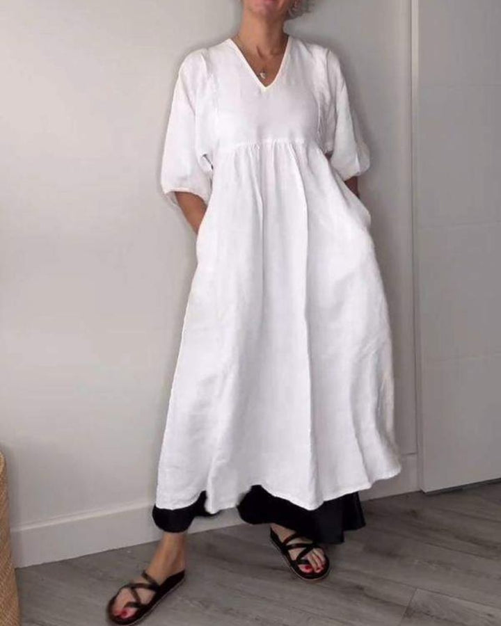 Winona | feminine maxi dress with flattering V-neck
