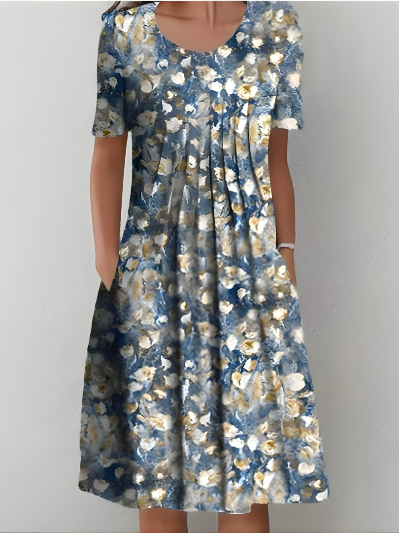 Lefèvre™ Pleated Floral Dress