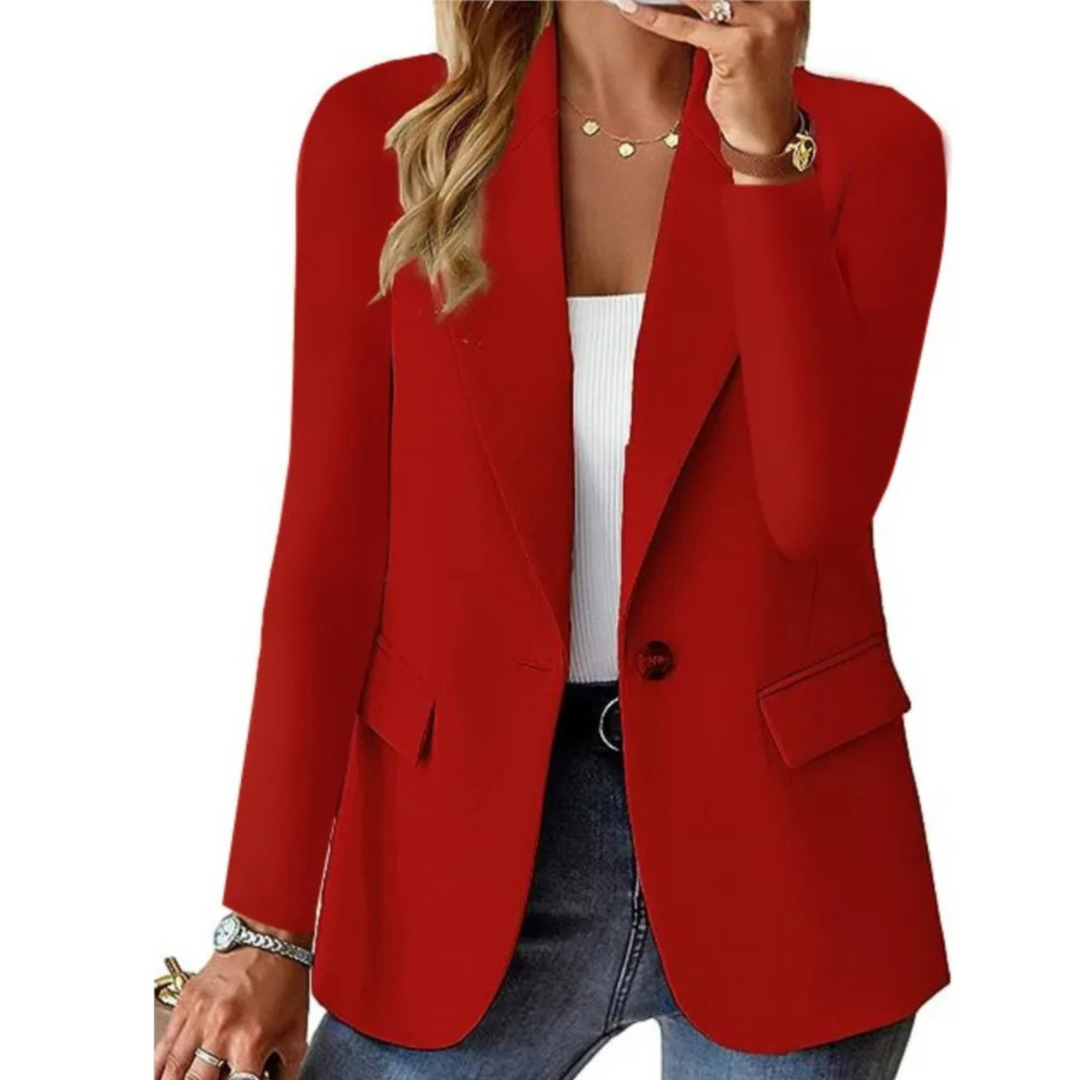 Women’s Elegant Single-Button Blazer