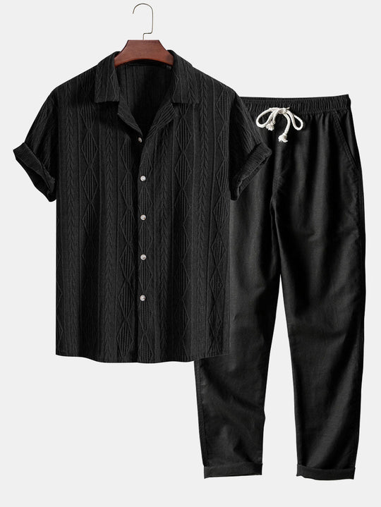 Men’s Summer Set – Patterned Shirt & Linen Pants