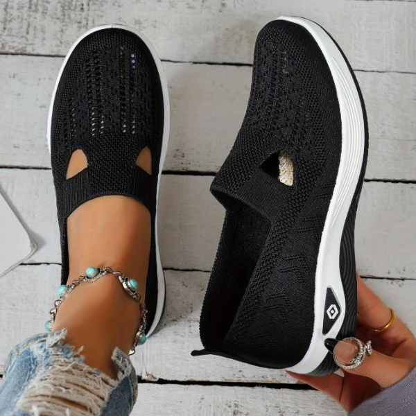 Women's Slip-On Sports Shoes | with Mesh and Thick Sole