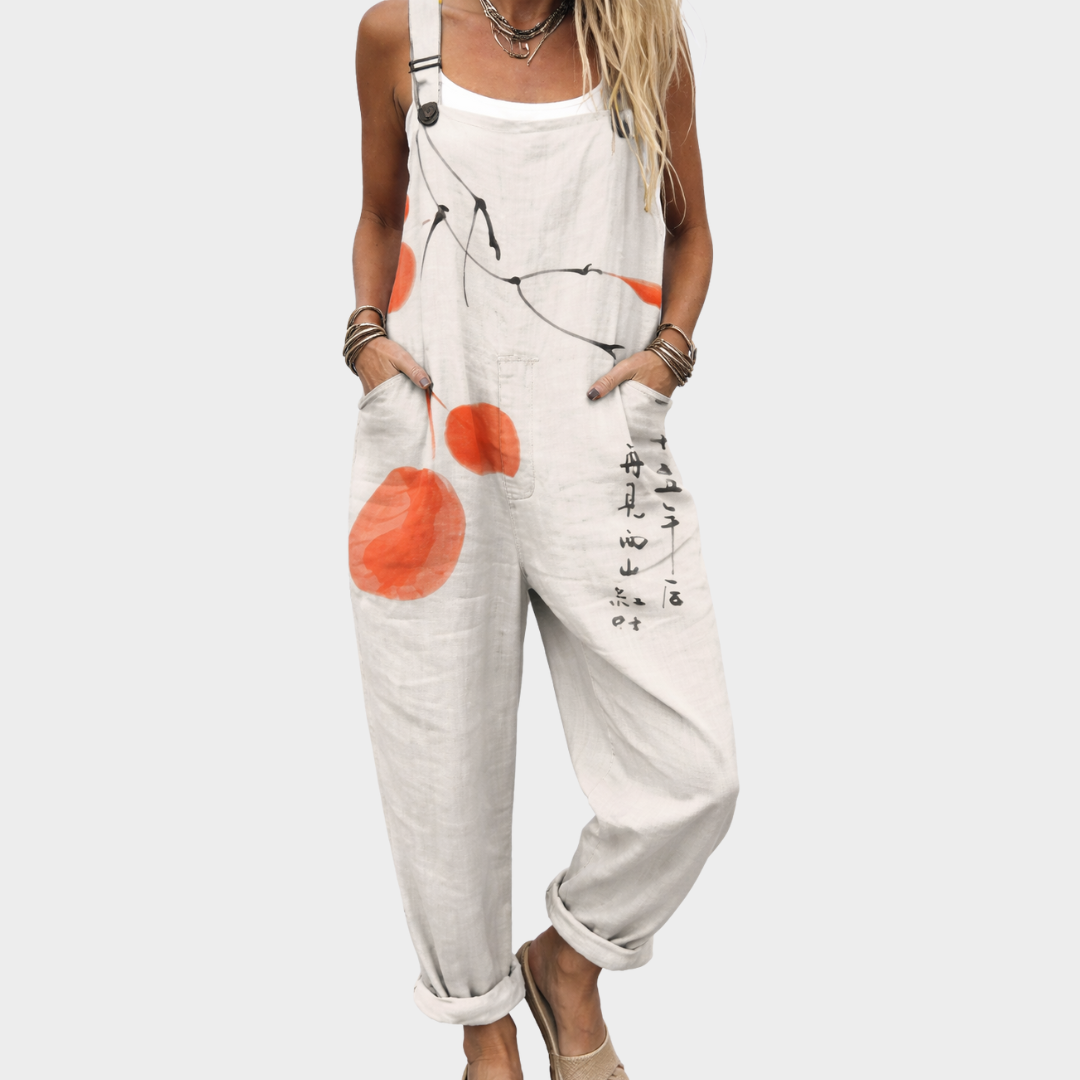 Comfortable dungarees with print