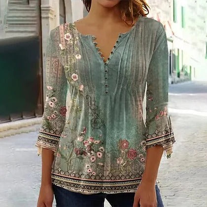 Macy™ | Comfortable Women's Shirt with Modern Print