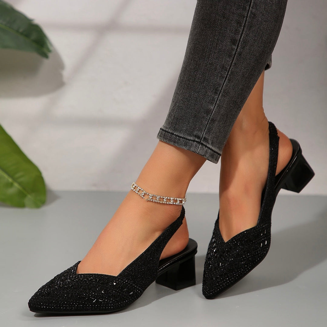 Jaina | Glamorous High Heels with Sparkling Crystal Details