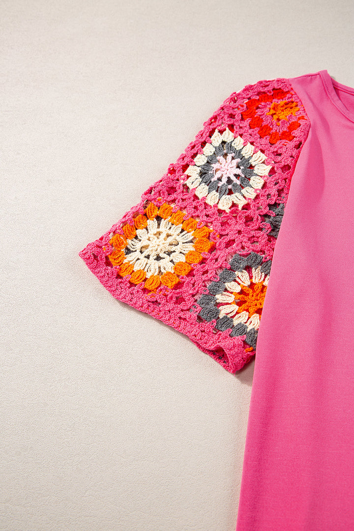 Meribeth | Crochet Top with Floral Pattern